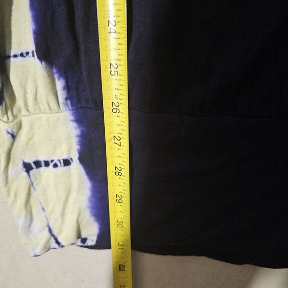 TRYST by Matthew Peasant Tie Dye Blouse Womens Small Purple Yellow Bohemian Chic - Picture 5 of 6